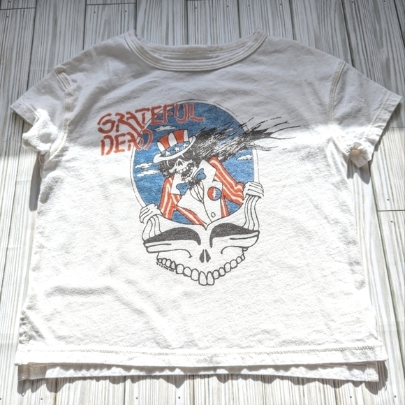 Grateful Dead Flying Skull Uncle Tom Band Tee in Red White & Blue Size XS - Picture 1 of 6